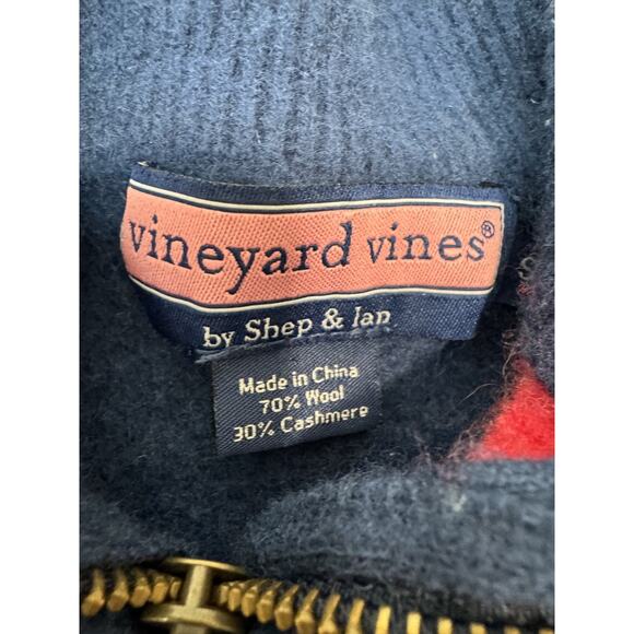 Vineyard Vines Kids Argyle Sweater Wool Cashmere Blend Blue Colorful Preppy Sz 5 - Picture 3 of 7